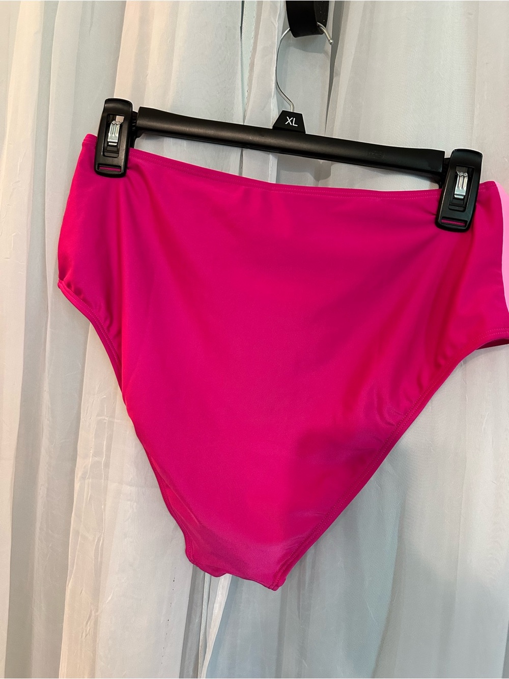 Cupshe Two-Tone Pink High-Waist Bikini Set with Full Bottom Coverage - Picture 6 of 7